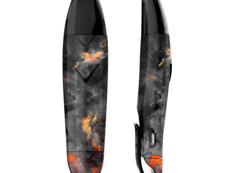 Skin Decal for Suorin Vagon  Vape   Grey Clouds on Fire Paint Online Sale