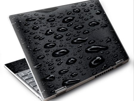 Rain Drops On Black Metal Lenovo Yoga 710 11.6  Skin Sale