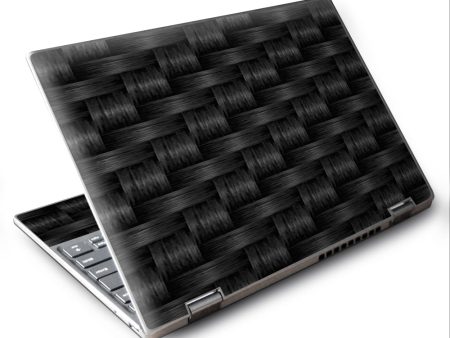 Black Grey Carbon Fiber Weave Lenovo Yoga 710 11.6  Skin Online now