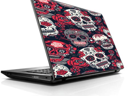 Sugar Skulls Red Black Dia De Los HP Dell Compaq Mac Asus Acer 13 to 16 inch Skin Online Hot Sale