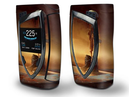 Skin Decal Vinyl Wrap for Smok Devilkin Kit 225w (includes TFV12 Prince Tank Skins) Vape Skins Stickers Cover   Fallen Soldier Remember Boots Rifle Hot on Sale