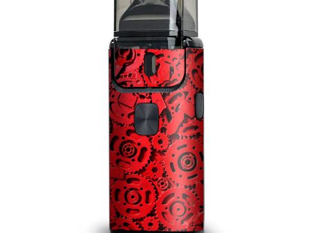 Red Gears Cog Cogs Steam Punk Aspire Breeze 2 Skin For Sale