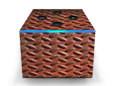 Rusted Diamond Plate Metal Panel Rust Amazon Fire TV Cube Skin Online