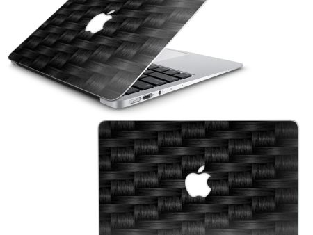 Black Grey Carbon Fiber Weave Macbook Air 13  A1369 A1466 Skin Supply